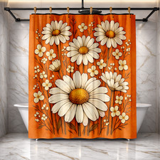 Autumn Decor Vintage Fall Harvest Pumpkin Shower Curtain 1pc