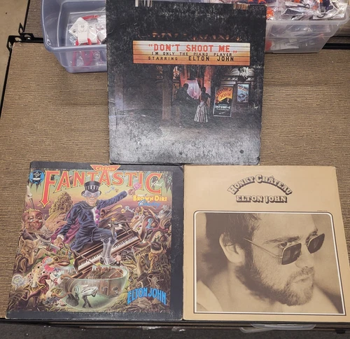 Elton John Lot Of 3 Don't Shoot/ Honky Chateau/ Capt. Fantastic Albums LP Vinyl