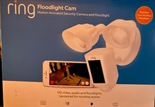 Ring Floodlight Cam Motion-Activated Outdoor Security Camera, 1080p, White
