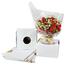 - Quick Fold Florist Delivery Box, Cardboard Vase Boxes for Secure Floral Arr...
