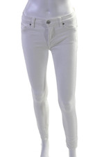Hudson Womens Cotton Zip Button Skinny Leg Lined Jeans White Size EUR 25