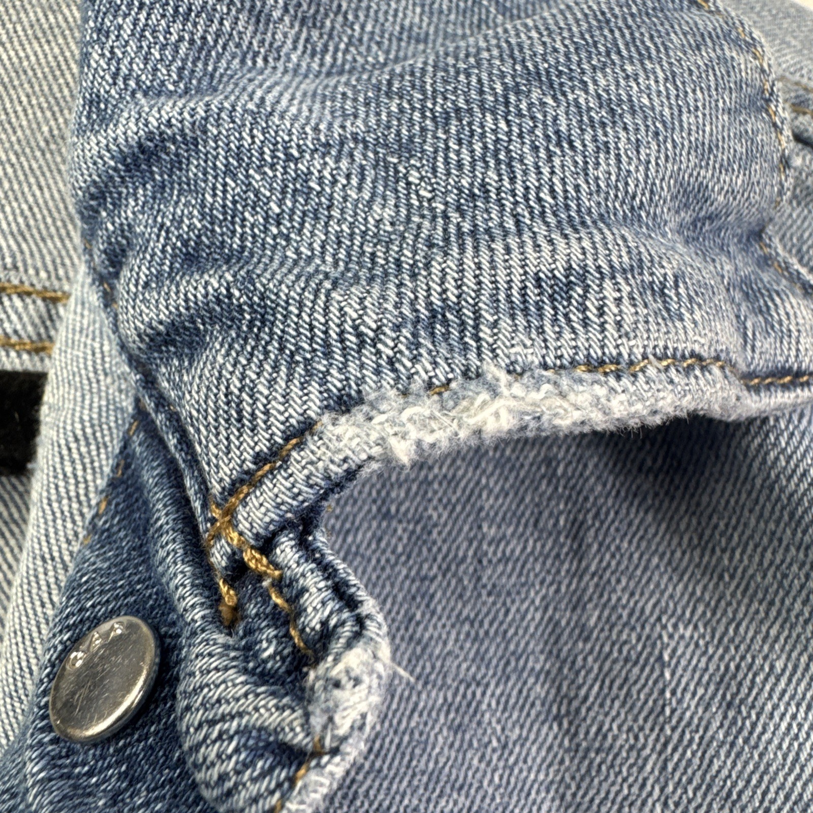 Gap Denim Jacket Medium Wash Button Front Icon Wo… - image 18