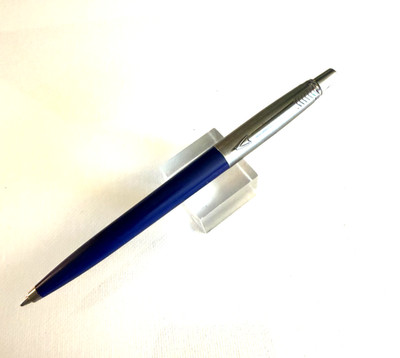 Dark Blue Parker Jotter Ball Pen Made in UK  Smooth ''P'' button Excellent Cond.