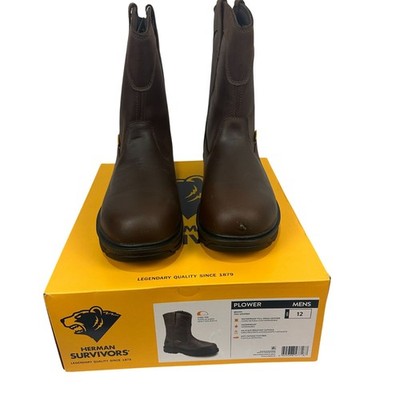 Herman Survivors Men Plower Waterproof Pull On Steel Toe Work Boots Brown 13 s-l400.jpg main image 4