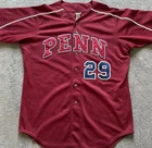 Penn Quakers Baseball Game Worn Jersey Size 48