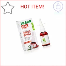 Xlear MAX Natural Xylitol Saline Nasal Spray with Capsicum and Aloe - Fast Actin