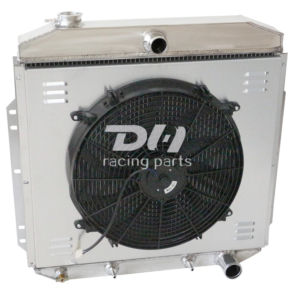 Ford Courier 1953-56 sedán entrega/F-100 F-250 radiador de aluminio + cubierta + ventilador Foto 4 de 4