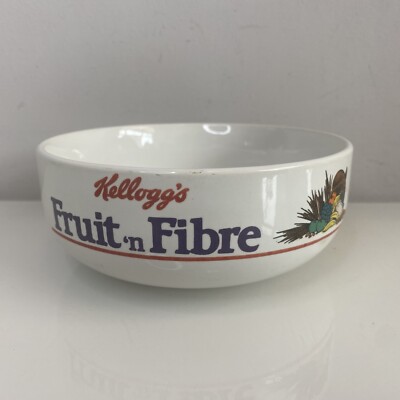 Vintage 1987 KELLOGGS GETREIDESCHALE, Obst und Ballaststoffe Obst 'N Fibre Retro Schale