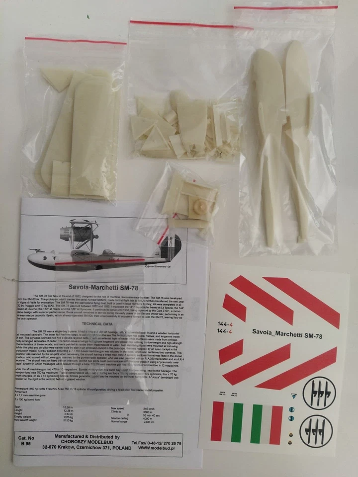 Savoia-Marchetti SM-78,1:72-Choroszy Modelbud(SPEDIZIONE TRACCIATA) - Immagine 2 di 2
