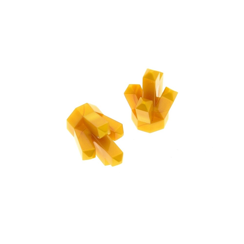 2X Lego Crystal Brick 1X1X2 5 Points Pearl Gold Diamond 29377 30385 28623 52