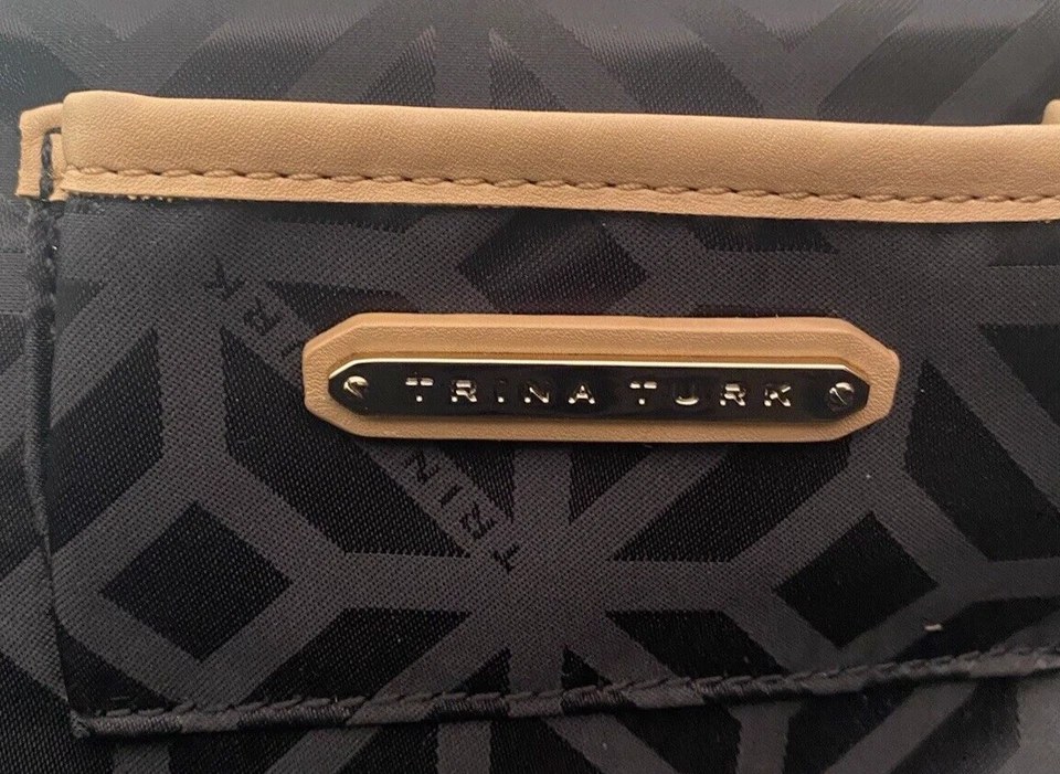 Trina Turk Happy Hour Clutch Purse Multicolor Tweed Leather Handle 12 x 7 - Image 4 of 4