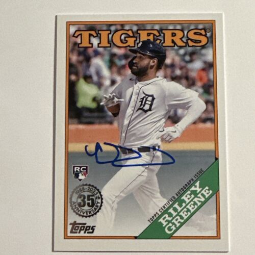2023 Topps Series 1 - 1988 Topps Baseball Autographs #88BA-RG Riley Greene (RC)