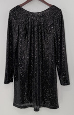NWT Chi Chi London Black All Over Sequin Cocktail Mini Dress Sz 10 Elegant Event