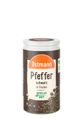 Ostmann Schwarze Pfefferflocken Einzelgewürze 0.025kg 4002674044775