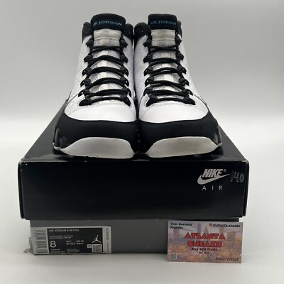 Size 8 - Jordan 9 Retro University Blue 2020 White Black Leather