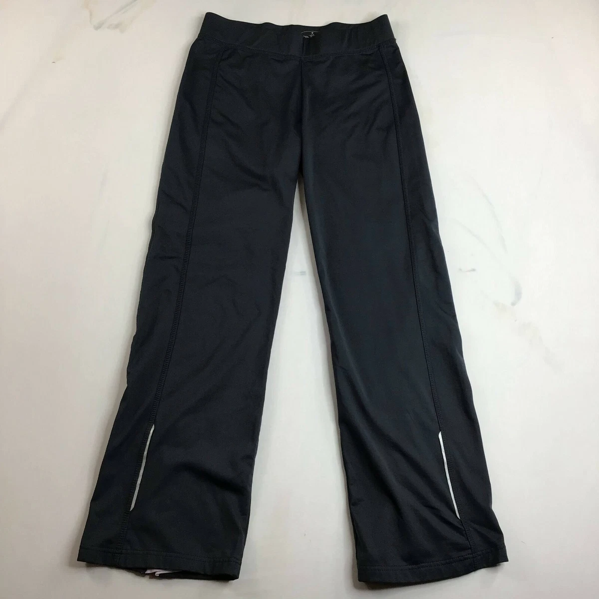 TCM Cool Running Women's Activewear Pants Black Straight Leg Ankle Zip Size  M