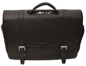 samsonite leather flap over business bag