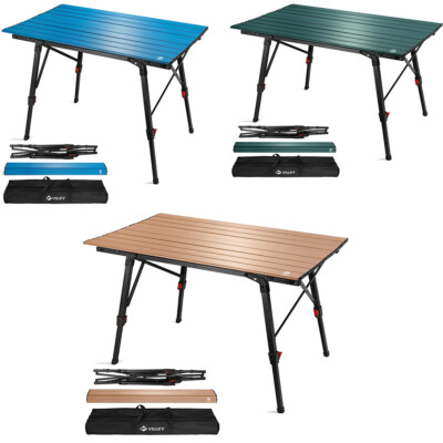 Multi-Color Outdoor Portable Camping Table with Adjustable Legs