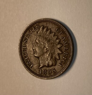 (D)**Nice Looking 1895 Indian Head Cent With Full Liberty And 4 Diamonds **