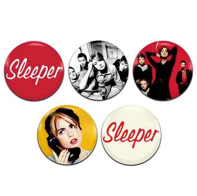 5x Sleeper 90er Britpop Indie Rock Band 25mm / 1 Inch D Pin Button Anstecker