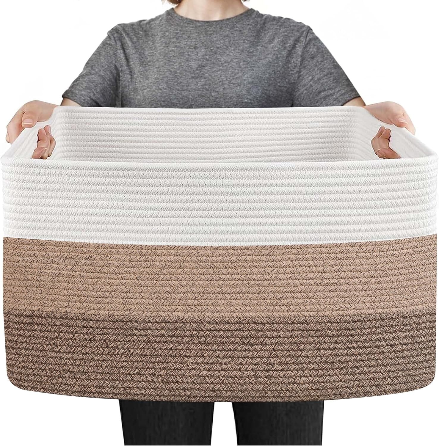 Extra Large Blanket Storage Basket 23.6