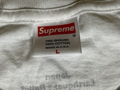 Vintage Supreme Japan Relief Box Logo Large short sleeve tee White
