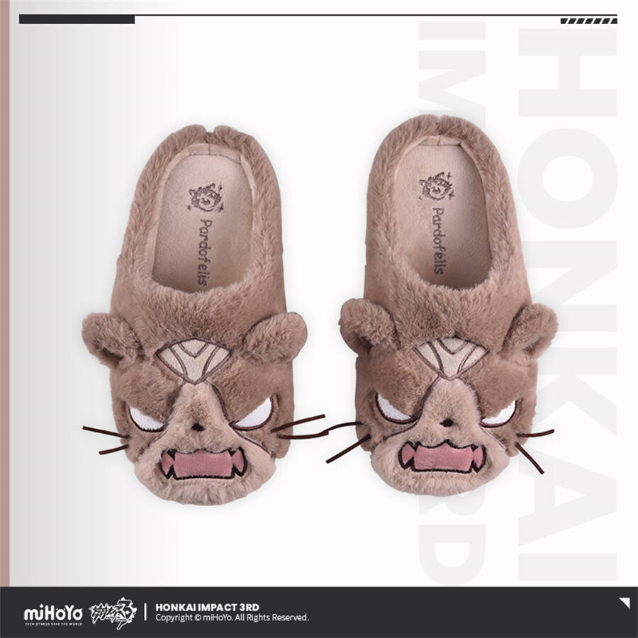 Honkai Impact 3 Pardofelis Winter Plush Slippers Anime Reverist Calico Babouche