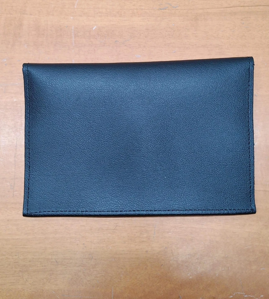 Porta documenti libretto NERO auto moto artigianale Vera Pelle MADE IN ITALY - Imagen 4 de 4