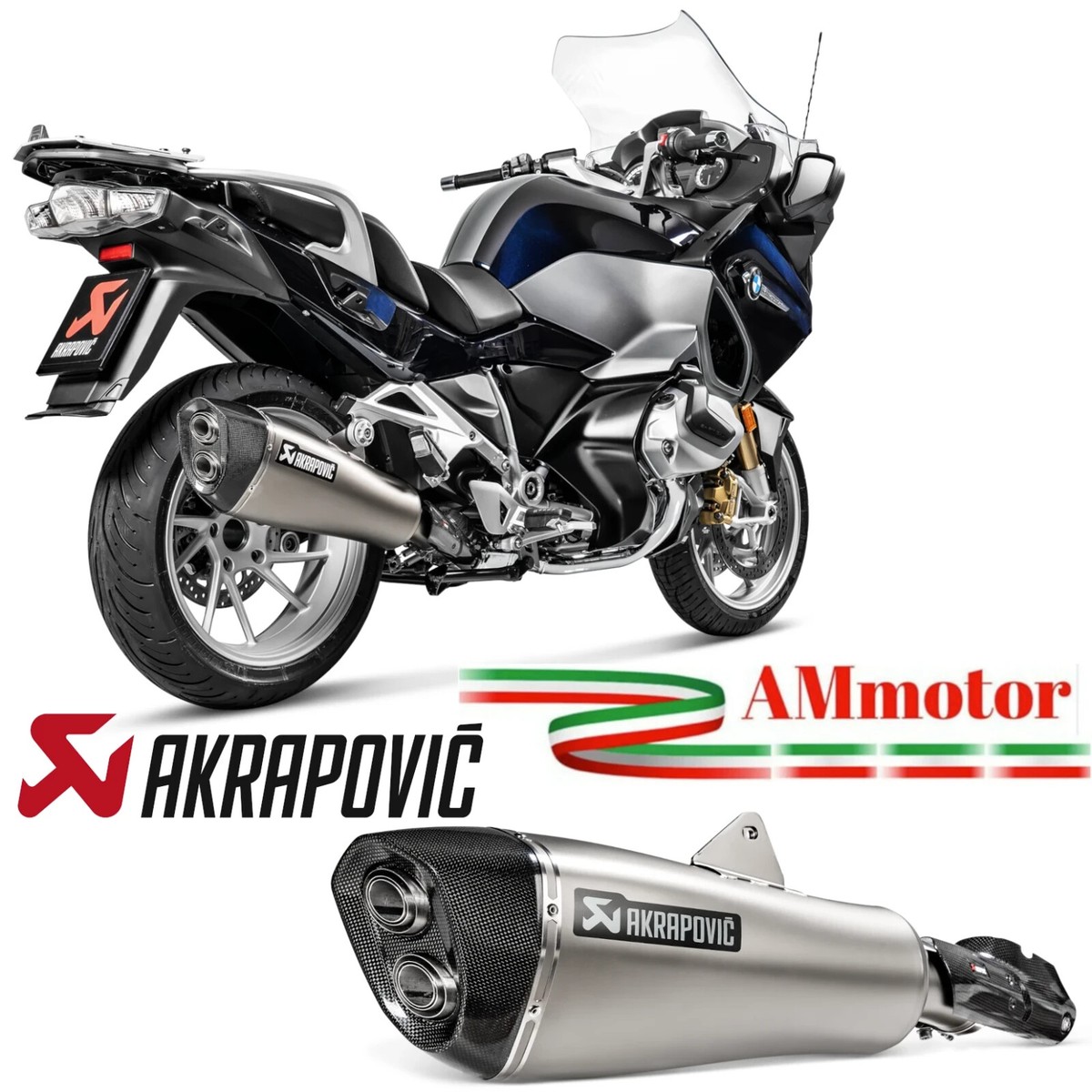 Akrapovic Bmw R 1250 RT 2022 Exhaust Motorcycle SlipOn Titanium