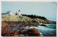 Maine Pemaquid Point Lighthouse Rockbound Coast Postcard 