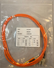 LC-SC Multimode 62.5/125 Duplex Fiber Optic Cable 3 Meter