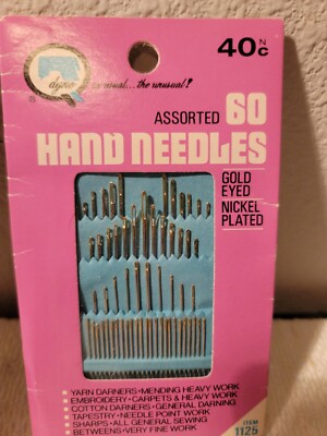 Dyno 60 Assorted Hand Needles in Original Pack ITEM # 1125~New Vintage