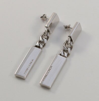 Pianegonda sterling silver  plain drop earrings 