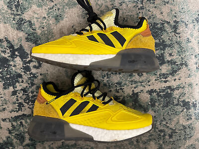 Adidas Mens Ninja ZX 2K Boost FZ1887 Yellow Running Sneakers Size | eBay