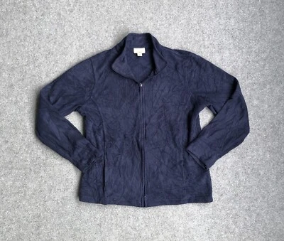 L.L. BEAN Herren Fleece Pullover Langarm Gr. M Sweatshirt Kragen A14003 Blau - Bild 1 von 4