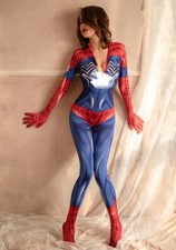 Spider-Girl Jumpsuit Spider-Woman Bodysuit Cosplay Costume Tights Suit Halloween