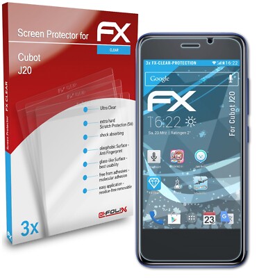Pack De 3 Films De Protection D'écran AtFoliX Pour Cubot Note 20 Pro - Mat, Antichoc, Anti-reflets - Neuf