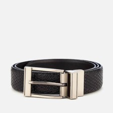 Image of TED BAKER MEN'S TATTI TEXTURED REVERSIBLE BELT - Black SIZE 32”RRP £49.00