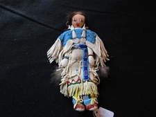 NATIVE AMERICAN BEADED LEATHER DOLL, SOUTH DAKOTA COLLECTOR  SD-0224*08220