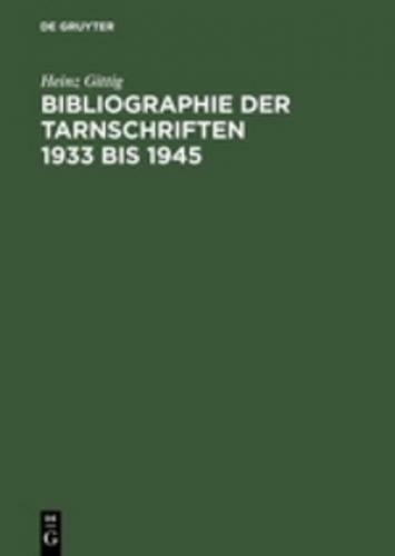 Bibliographie der Tarnschriften 1933 bis 1945  2760 - Gittig, Heinz