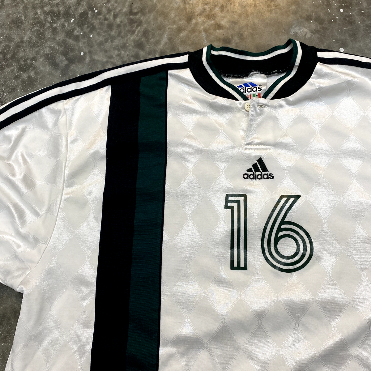 VTG 80s 90s Adidas Soccer Football Blank Jersey Argyle Pattern