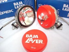 Dick Cepek 6 Super Off Road 100w Chrome Halogen Lights Pair Red Laser Lights Dick Cepek 6 Super Off Road 100w Chrome Halogen Lights Pair Red Laser Lights