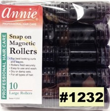 ANNIE SNAP ON MAGNETIC ROLLERS 10 LARGE ROLLERS 1232 7/8" DIAMETER