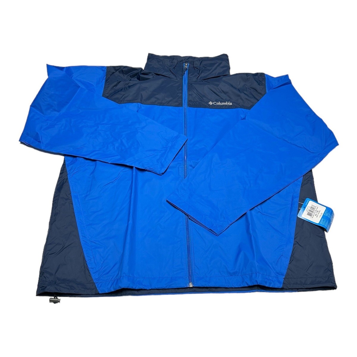 NWT Men's Columbia Blue Glennaker Lake Rain Jacket Full Zip