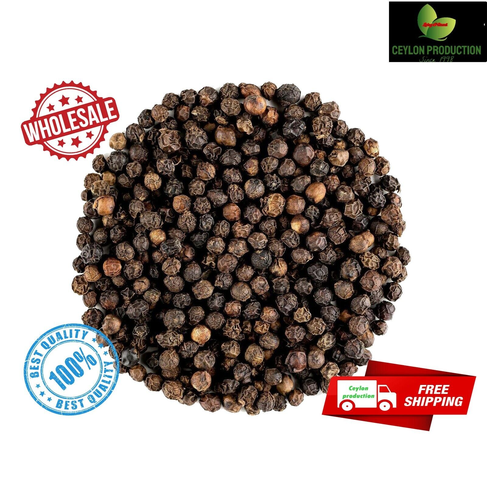 Black Pepper whole Peppercorns sri lanka Ceylon spices organic Natural pure Bezpłatnie w całym kraju, 2022