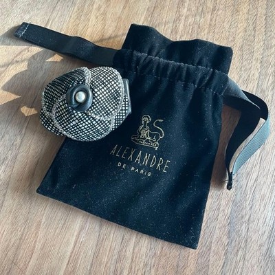 ALEXANDRE DE PARIS Camellia Barrette Checkered Pattern