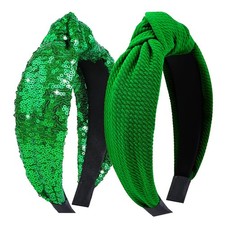 St. Patrick s Day Headbands Knotted Irish Green Clover Shamrock Headbands St ...