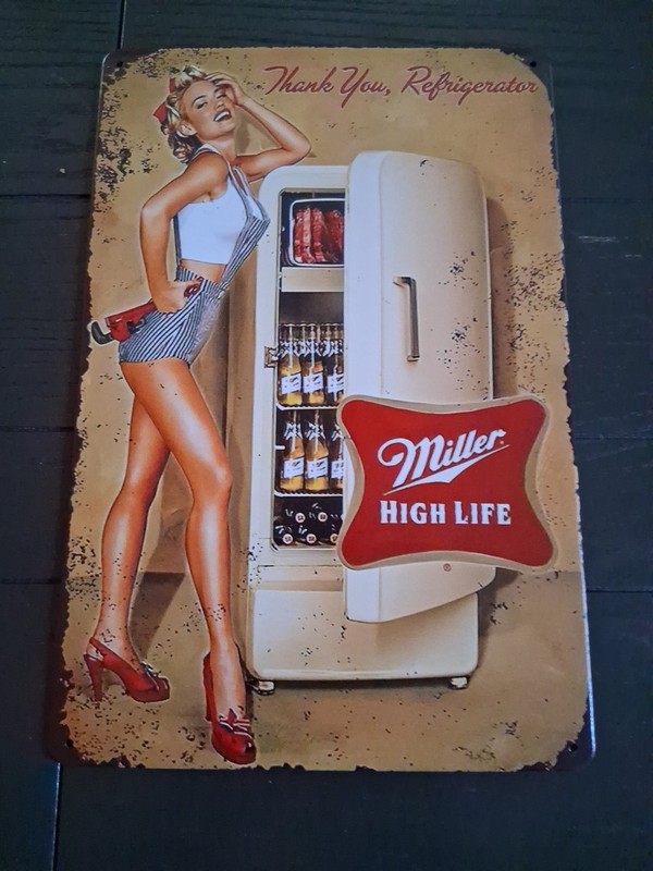 Miller High Life 8x12 Reproduction Tin Sign
