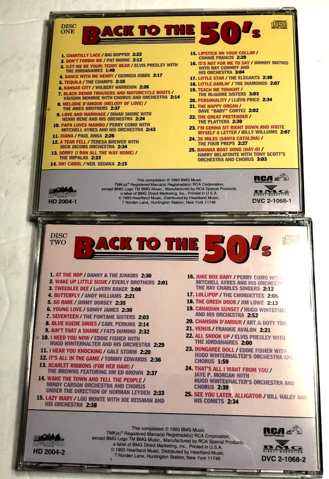 Back To The 50s  Slow Dancing Rock N Roll reunion Class of 1960 5x Cd ( Box ) - Image 2 of 4