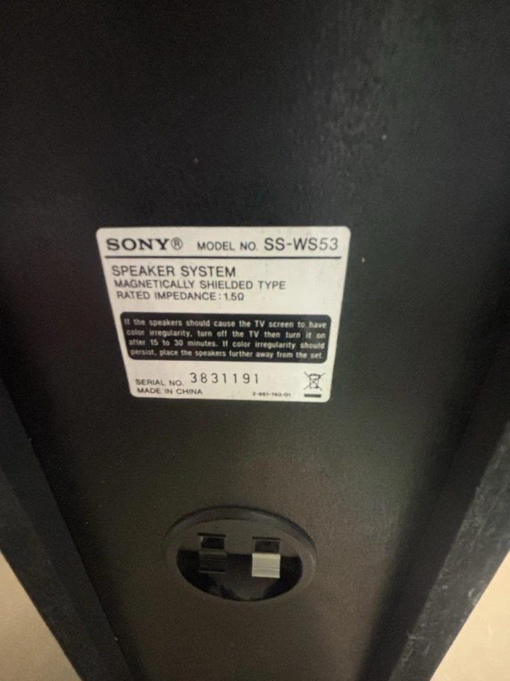 Altavoces torre subwoofer Sony centro izquierdo derecho (SS-WS53 SS-CT52 SS-TS54 SS-TS55) Foto 4 de 4